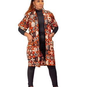 Ankara Kimono Dress, African kimono jacket